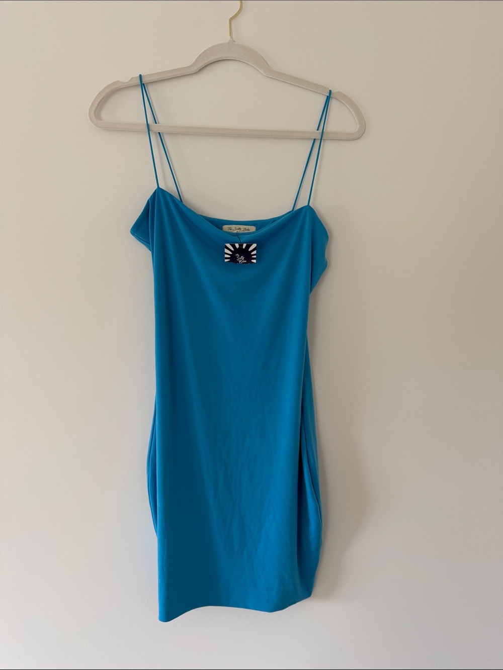 Sky Blue Spaghetti Strap Women's Tank Dress